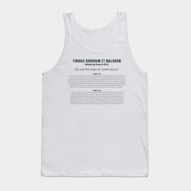 Lorem Ipsum Origin Tank Top by newcoloursintheblock